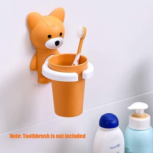 BEAHING Kids Toothbrush Holder with Cartoon Fox Design