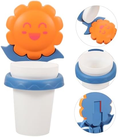Hemoton Cartoon Toothbrush Cup Holder with Storage