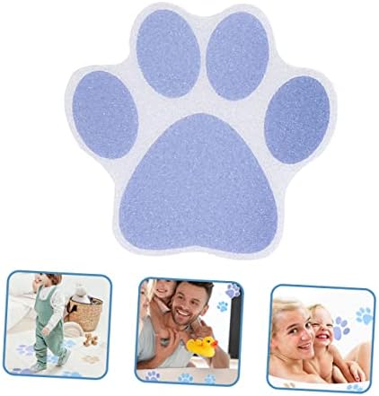 KONTONTY 10pcs Non-Slip Dog Paw Print Stickers for Bathtub and Shower