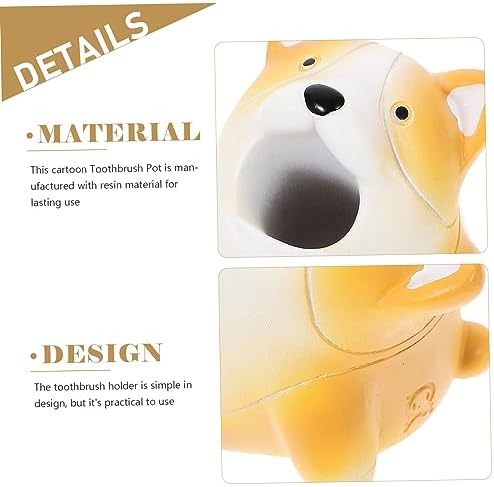 Luxshiny Cartoon Dog Toothbrush Holder and Makeup Brush Container
