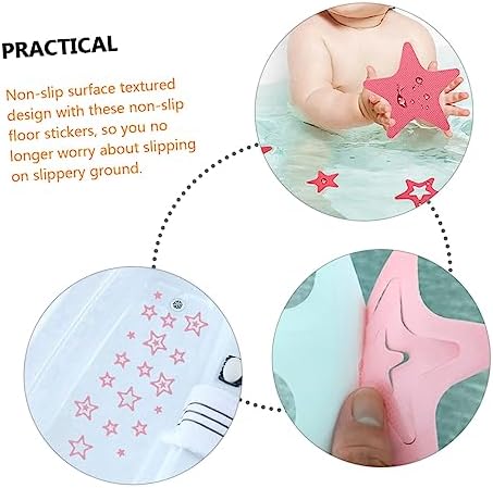12pcs Non-Slip Bathtub Stickers Star Shape Peva Material