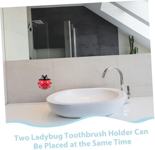 Happyyami 2pcs Wall Mounted Toothbrush Holder
