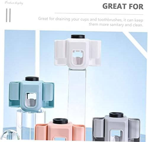 Unomor Wall Mount Toothbrush Holder with Toothpaste Dispenser