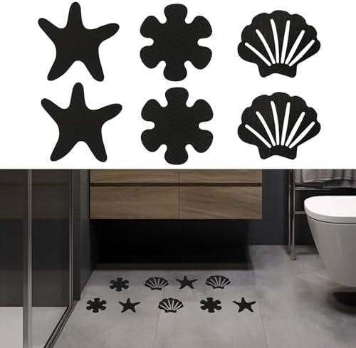 30pcs Anti-Slip Stickers for Bathroom Tub Stairs Safety Decals Black-Mixture