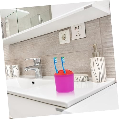 LIFKOME Large Plastic Toothbrush Organizer Stand