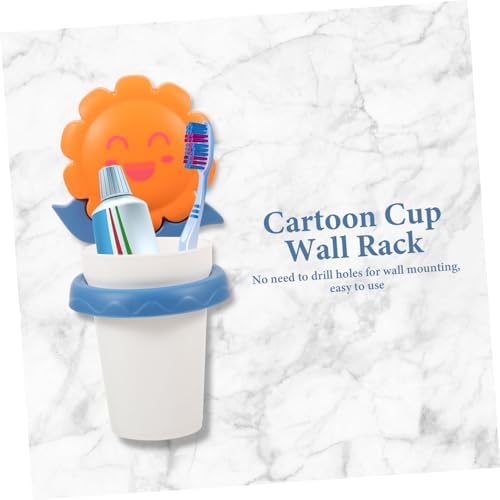 Cartoon Toothbrush Holder Wall Mount Organizer for Boys Girls