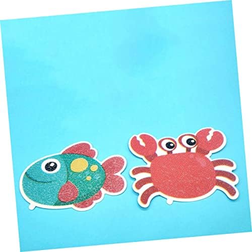 WOONEKY 5PCS Non-Slip Bath Grip Stickers Crab Design