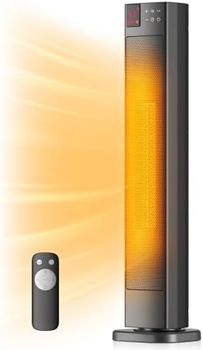 PELONIS 30Inch Tower Space Heater with Remote Control and Adjustable Thermostat