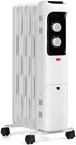 Tangkula 1500W Oil Filled Radiator Heater with 3 Heat Settings