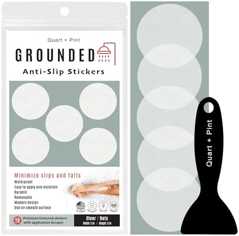 Quart Pint Non Slip Bathtub Stickers with Scraper