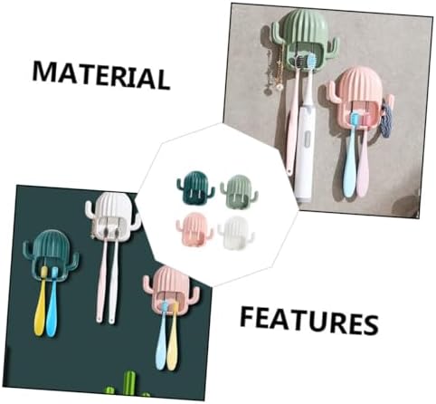 ABOOFAN 4pcs Cactus Toothbrush Holder Set 1