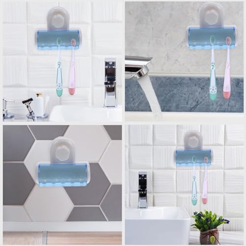 LIFKOME 6 Hole Wall Suction Toothbrush Holder for Bathroom