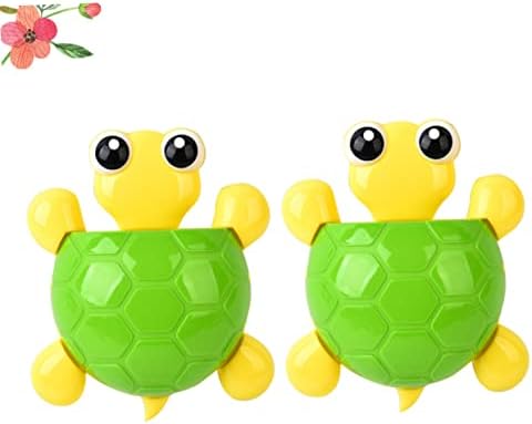 2Pcs Turtle Suction Cup Toothbrush Holder