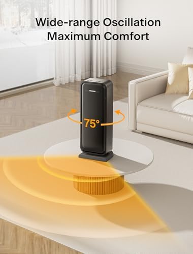 PELONIS Space Heater with 75 Oscillation Remote Control
