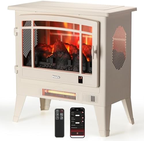 TURBRO TS25 Electric Fireplace with WiFi and Crackling Sound