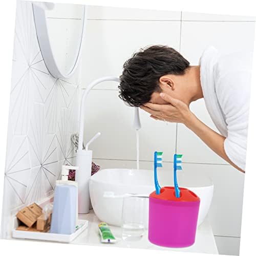 LIFKOME Large Plastic Toothbrush Organizer Stand