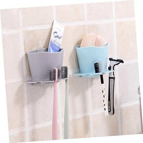 SOLUSTRE Suction Toothbrush Holder with Storage Cup