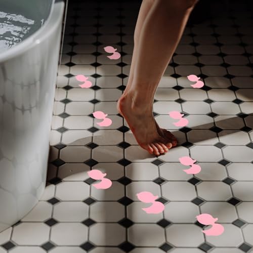 BEBEMOKO 12pcs Cartoon Duck Bathtub Stickers
