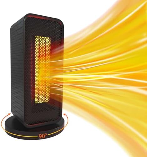 G-WILL Electric Fan Heater with 90 Oscillation 6 Modes 6001200W Black