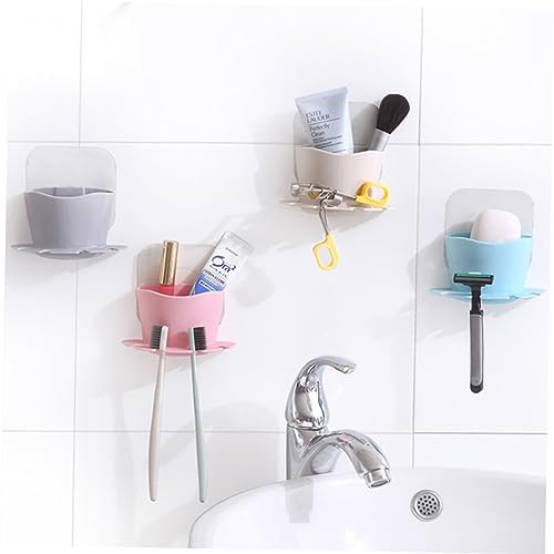 FOYTOKI Self Adhesive Bathroom Wall Toothbrush Holder