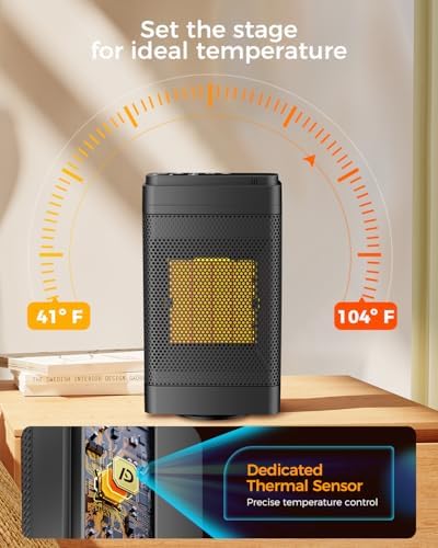 CACULE Space Heater with Thermostat and Remote