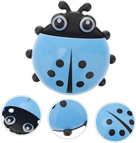 Veemoon Ladybug Toothbrush Cup Holder Wall Mount Suction