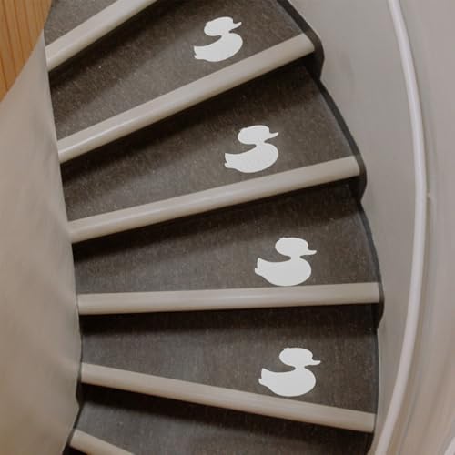 PRETYZOOM 20pcs Duck Non-Slip Bathtub Stickers White