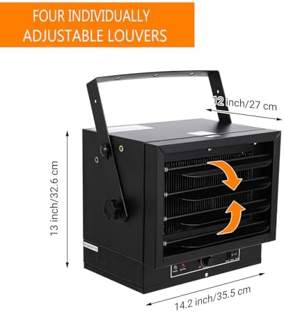 Towallmark 5000W Electric Garage Heater with Ceiling Mount