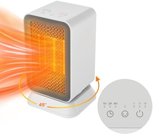 AIDENOEY 3-Mode Energy Efficient Mini Space Heater White