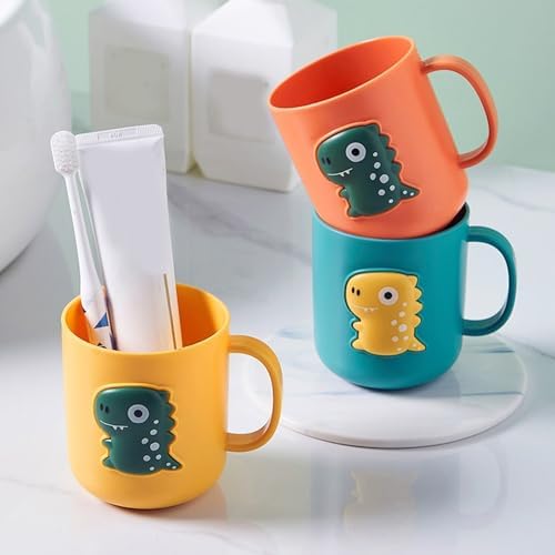 Cute Dinosaur Toothbrush Cup Holder Blue
