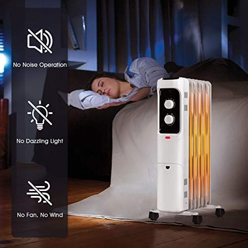 Tangkula 1500W Oil Filled Radiator Heater with 3 Heat Settings
