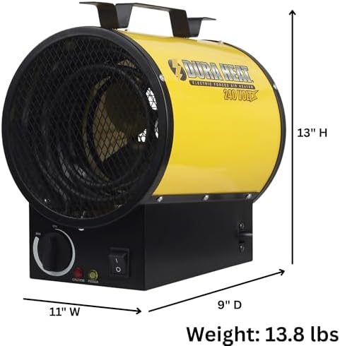Dura Heat EUH5000 Electric Forced Air Heater 16400 Btu Yellow 1