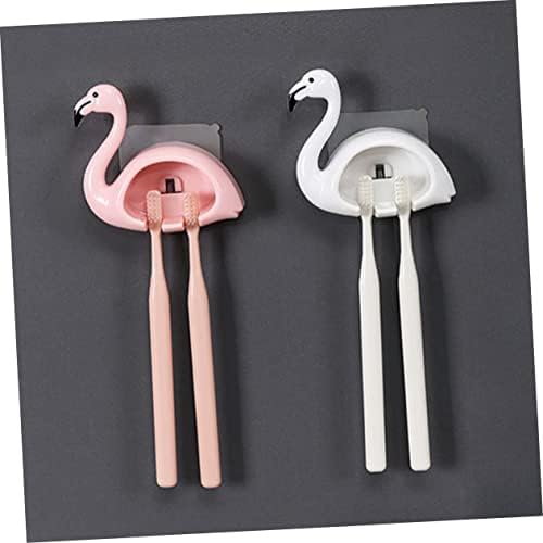 HOLIDYOYO 2Pcs Wall Mounted Toothbrush Holder Suction Cup Design