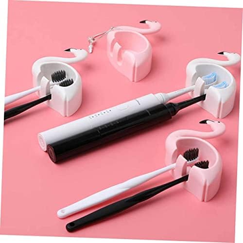 2pcs Pink Flamingo Wall-Mounted Toothbrush Holder