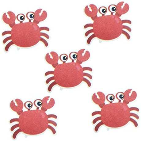 Marine Crab Non-Slip Stickers 5pcs for Bathroom Safety