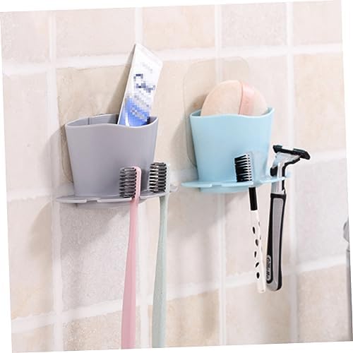 PRETYZOOM Suction Cup Toothbrush Holder Organizer