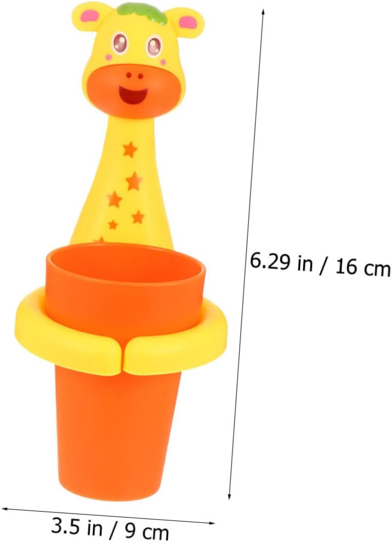 LIFKOME 2 Sets Cartoon Animal Wall Mounted Toothbrush Holder