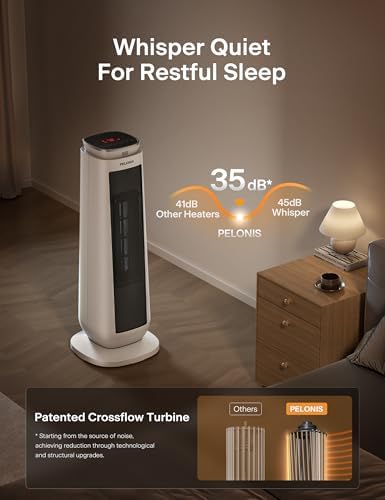 PELONIS 23 Oscillating Ceramic Heater with Remote Thermostat