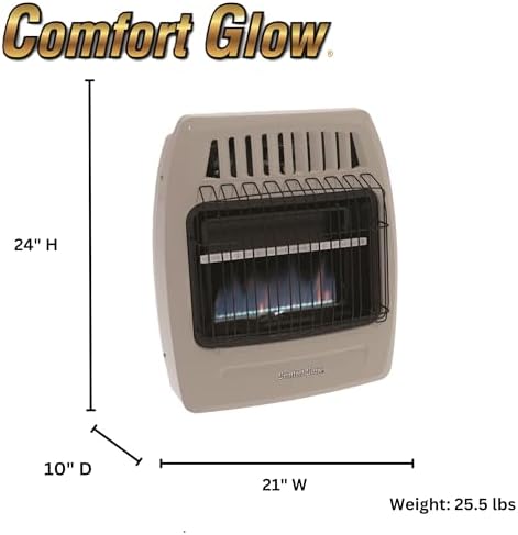 Comfort Glow Blue Flame Vent-Free 20000 BTU Wall Heater