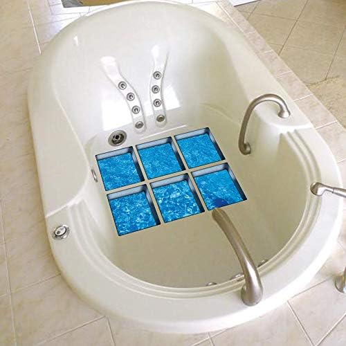 AILEGOU 3D Non-Slip Bathtub Stickers with 6 Pieces