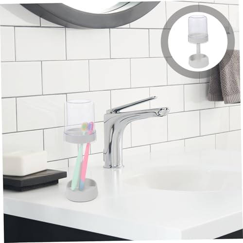 LIFKOME Modern Lamp Toothbrush Holder with Suction Cup