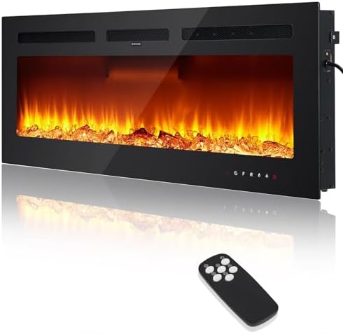 Takywep Electric Fireplace Heater with Remote Control