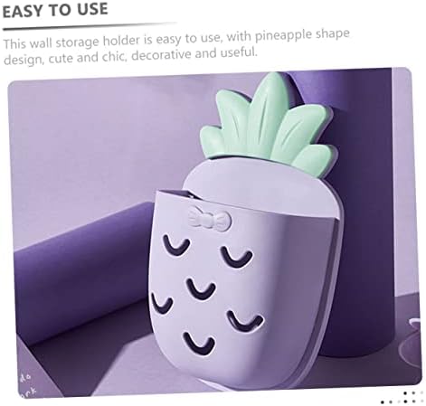 GLEAVI 2 Piece Pineapple Wall Mounted Toothbrush Holder