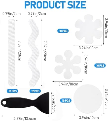 RETON 54 PCS Anti-Slip Shower Mat Stickers