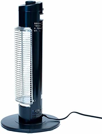 HeatMate Portable Instant Heat Graphite Medium Tower Electric Heater - Black