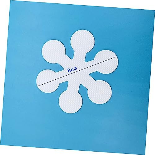 Sosoport 20Pcs Snowflake Non-Slip Tub Strips with Adhesive Safety Stickers