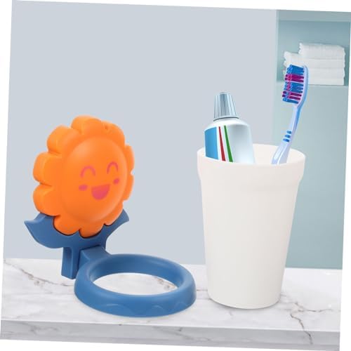 FRCOLOR Cartoon Toothbrush Holder with Storage Cup