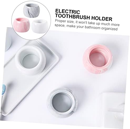 Ciieeo 3pcs Marble Toothbrush Holder Wall-Mounted 1