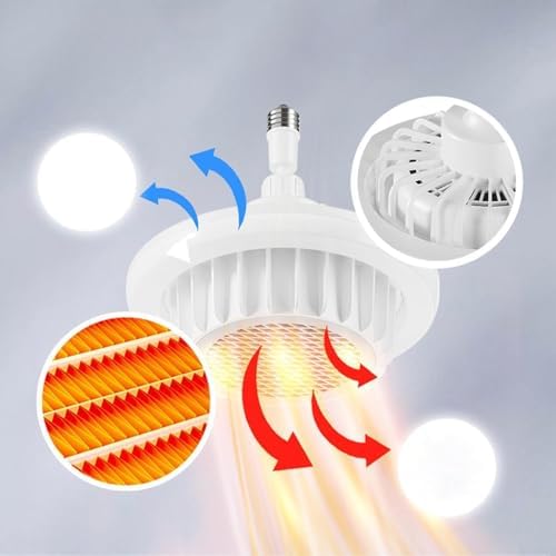 Ceiling Heater Fan Light with Remote Control 600W White 220V Bathroom Heater