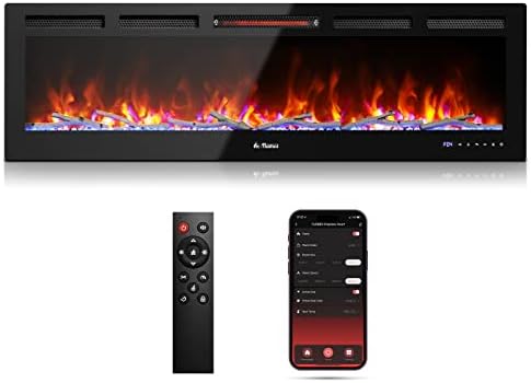 TURBRO 60 Smart WiFi Fireplace with Sound and Flames